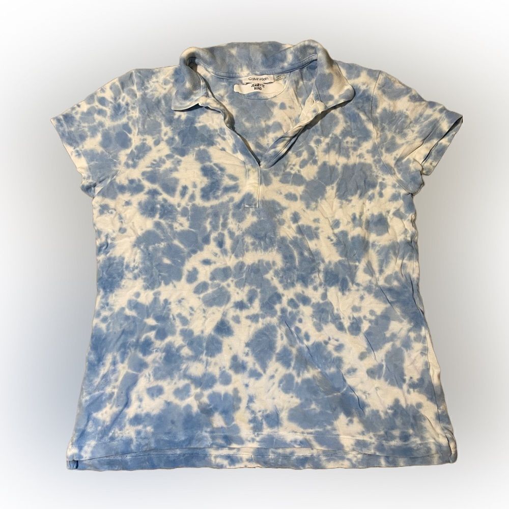Calvin Klein Tie-Dye Womens Polo Shirt